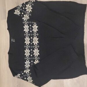 H&M Black sweater with snowflake detail. Size L.